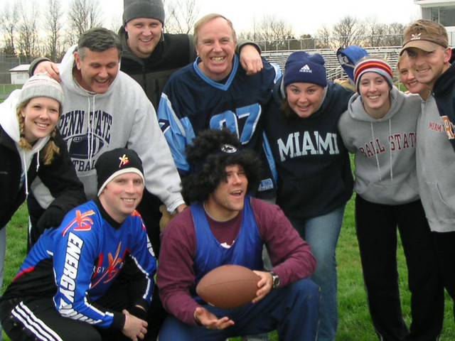 Brett LOVING the Clark-Hershey Turkey Bowl